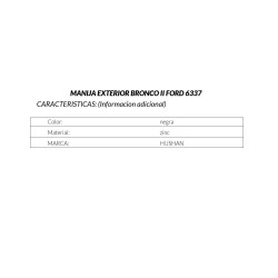 MANIJA EXTERIOR FORD BRONCO II /DELANTERA/TRASERA/IZQUIERDO