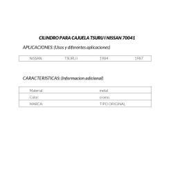 CILINDRO PARA CAJUELA NISSAN TSURU I