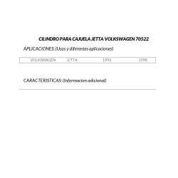 CILINDRO PARA CAJUELA VOLKSWAGEN JETTA
