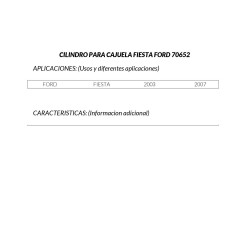 CILINDRO PARA CAJUELA FORD FIESTA