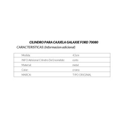 CILINDRO PARA CAJUELA LINCOLN CONTINENTAL