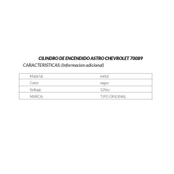 CILINDRO DE ENCENDIDO CHEVROLET ASTRO