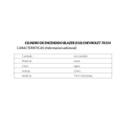 CILINDRO DE ENCENDIDO CHEVROLET BLAZER S10