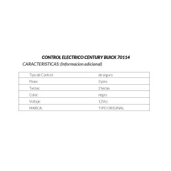 CONTROL ELECTRICO CHEVROLET CAMARO /DELANTERA/DERECHO