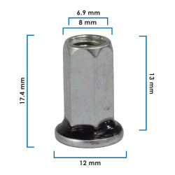 Buje Hexagonal VARIOS UNIVERSAL SA21320