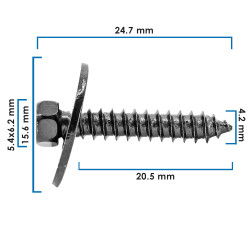 Tornillo P Grapa Doble F-150 FORD 21950