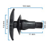 Grapa Para Hule De Puerta VARIOS TOYOTA SA21324